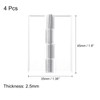 sourcing map 4Pcs Acrylic Hinges 45x35mm Clear Folding Hinge with