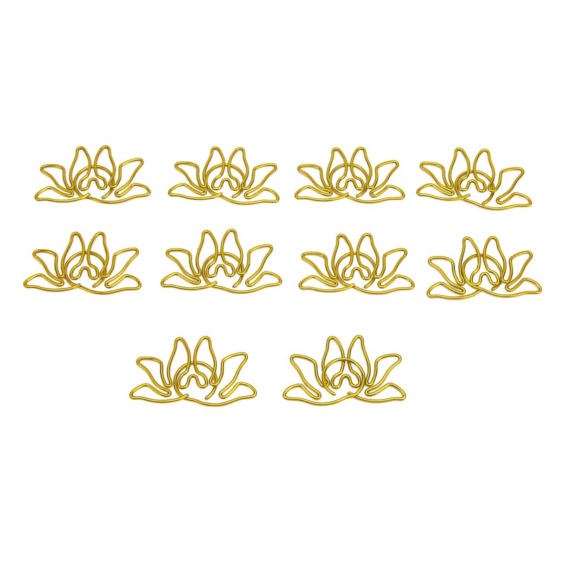 100pcs Shaped Paper Clips Flower Shape Metal Portable Office Clips