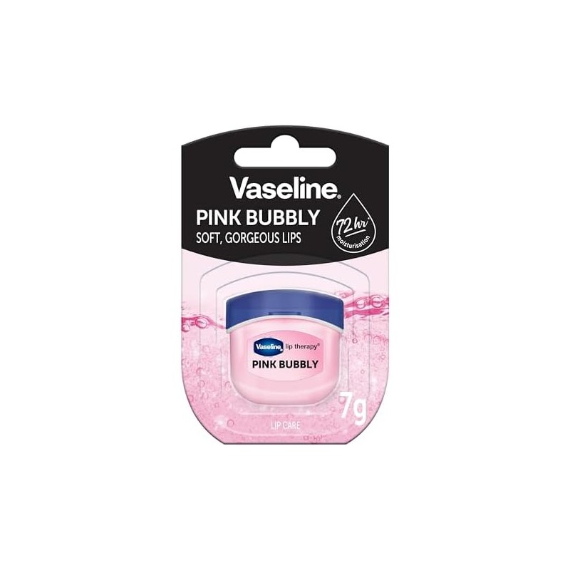 Vaseline Bálsamo para Labios Mini Tarro Pink Bubbly 7g, Hidratación