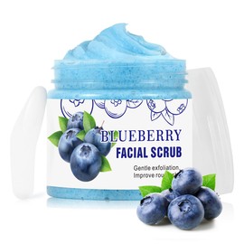 Exfoliating Facial Wash,Blueberry Facial Scrubs,Cleans Pores Gentle Exfoliation Moisturizer，Vitamin C Facial Scrub,Hydrating Face Scrub,Facial Exfoliating Facial Cleanser