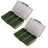 Alomejor Fishing Tackle Box 2Pcs Multiple Compartments Box Organizer for