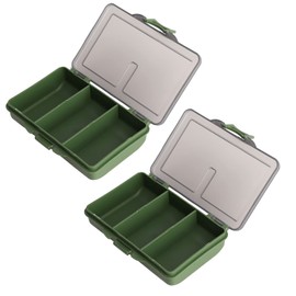 Alomejor Fishing Tackle Box 2Pcs Multiple Compartments Box Organizer for Fishing Hook Bait Gadget Storage(3Compartments)