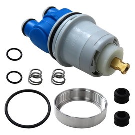 GRABOTE Latest Updated Replacement ‎Faucet Cartridges #‎RP19804+Bonnet Nut #RP22734 for Delta Monitor 1300/1400 single handle shower faucets