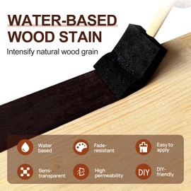 Boncart Water-Based Wood Stain, 8.45FL.OZ/250mL Stain for Wood, Suitable for Staining Indoor and Outdoor Wooden Items and Furniture, Non-Toxic, Multiple Finishes (Dark Oak)