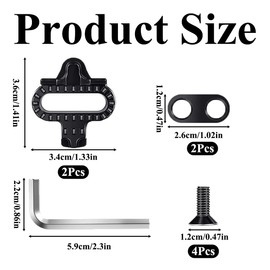 2 Pair SPD Cleats for Cycling Shoes for Mountain Biking Indoor Cycling and Outdoor Road Riding