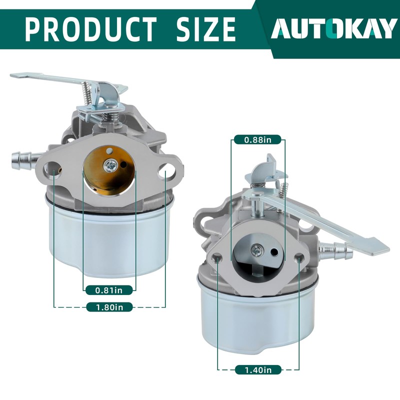 AUTOKAY 38170 640086A Carburetor Fits for Tecumseh 3HP 2 Cycle