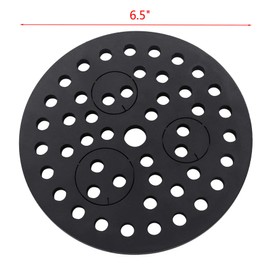 Bueyfolt 6.5" Cast Iron Drain Cover with Removable Drain Ports, 6-1/2 Inch Garage Drain Cover, Floor Drain, Floor Strainer