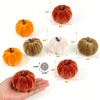 FJAKA 12 Pcs Velvet Pumpkin Mini Decor, Artificial Small Foam