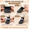 4 Calcetines Antideslizantes para Perros con Tira Reflectante Ajustable,S