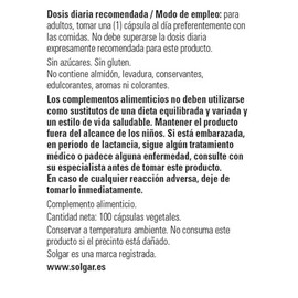 SOLGAR Solgar Biotin 5000 mg Vegetable Capsules - Pack of 100