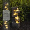 Gardenised Water Fountain with LED Light for Indoor and Outdoor