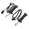 2Pcs 3 Button Excavator Joystick Handles 6 Pin Aluminum Alloy