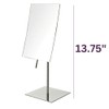JERDON Rectangular Tabletop Makeup Mirror - Makeup Mirror with 3X