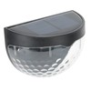 4Pcs Outdoor Waterproof Semicircle 6LED Solar Power Wall Lamp Black