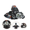Unbranded Rechargeable LED Headlamp with 3 Heads – 18650 Battery