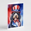 Caroline's Treasures Bernedoodle Patriotic American Greeting Cards Pack of 8