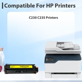 C230/C235 Yellow Toner Cartridge Replacement for Xerox C230 C235 C225 Printer Ink for 006R04386 006R04394 Yellow High Capacity Toner Cartridge (1-Pack)