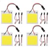 YM E-Bright 4-Pack White Led Panel Dome Light Lamp, COB