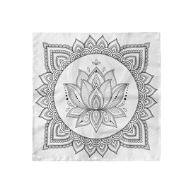 Ambesonne Mandala Head Scarf, Folk Ornamental Tattoo Art, Hair Wrap, 35" X 35"