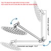 NearMoon Adjustable Shower Arm Universal Connection, Extension Arm, Adjust Angle