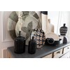 Mud Pie Black Terracotta Platter, Circle, 12" dia