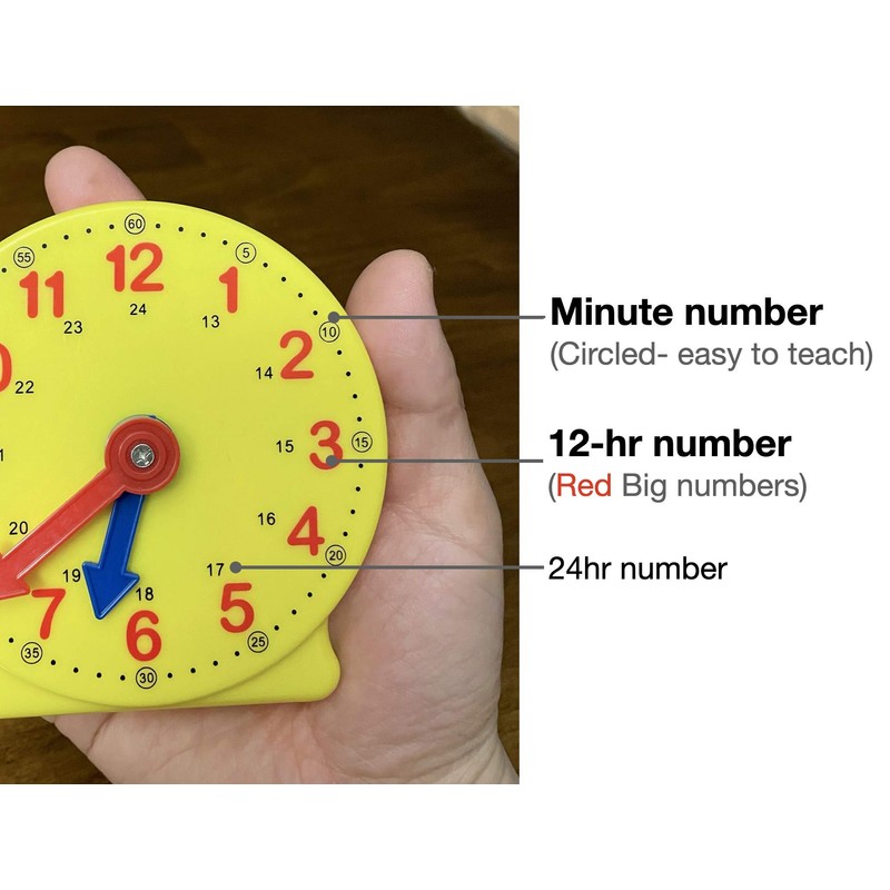 CM Wealth Learning Clock for Kids, Student Learning Clocks Teaching