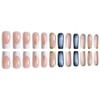 Square Press on Nails Long False Nails French Tip Fake