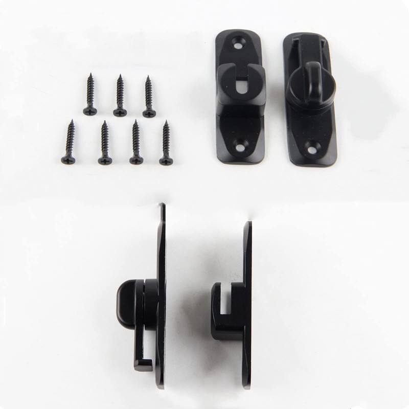 FIREFLYWEB Flip Door Latch Black 180 Degree Heavy Duty Bar