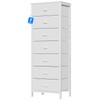 Furnulem White Tall Dresser for Bedroom with 7 Drawers, Vertical