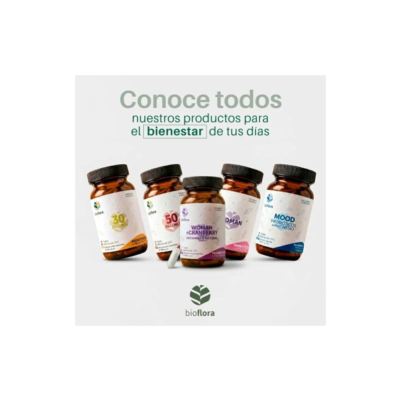 Bioflora 2 PACK Probióticos y Prebióticos en Cápsulas (70 cápsulas