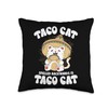 Taco Cat Spelled Backwards Cinco De Mayo Throw Pillow