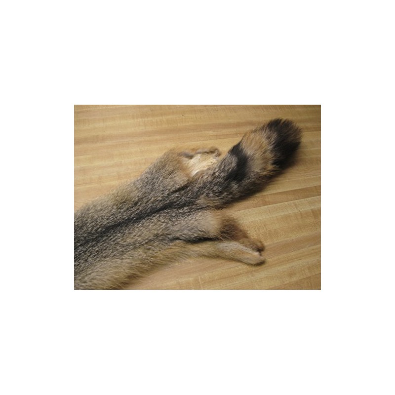 Tanned Grey Fox Hide # 2 Quality Fur