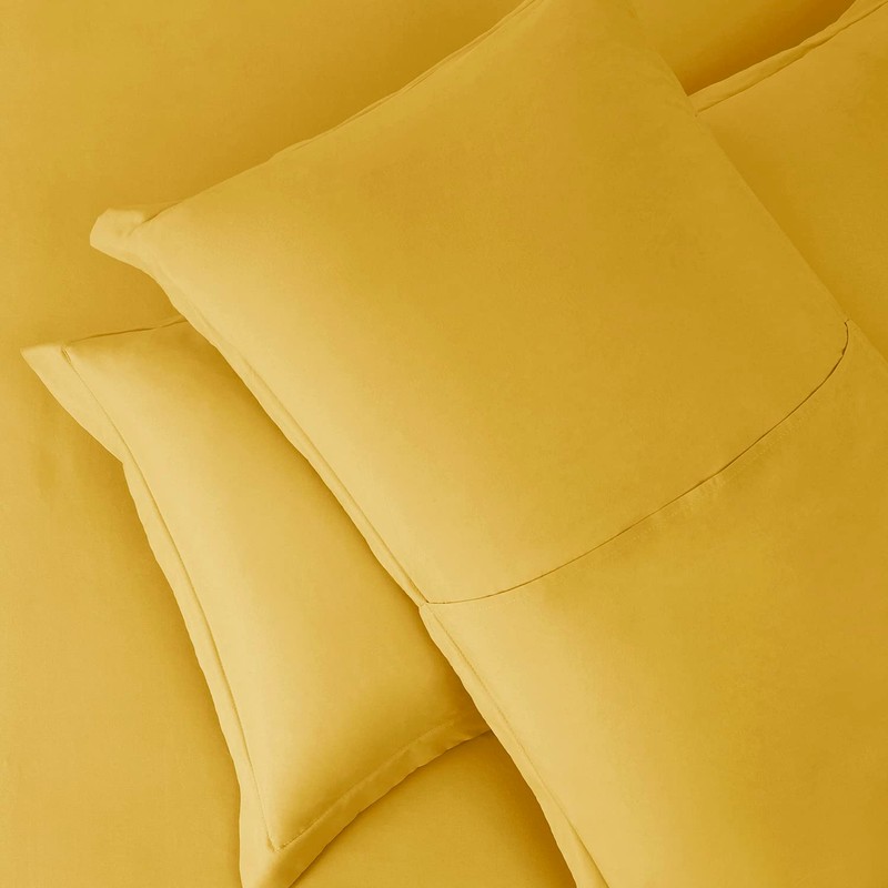 Hearth & Harbor Cal King Comforter Set Yellow, 8 Pieces
