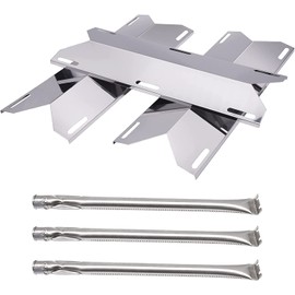 Criditpid BBQ Replacement Parts for Charmglow 720-0036-HD-05 720-0230, Nexgrill 720-0025 720-0083-04R, Sterling Forge 720-0016, Stainless Steel Burner Tube, Heat Plate Tent Shields.