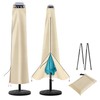 UHousDeco Solar Patio Umbrella Cover - LED Lighted Outdoor Table