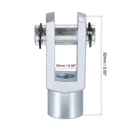 sourcing map Air Cylinder Rod Clevis End 52mm Length M10x1.25 Female Thread Y Connector 2pcs