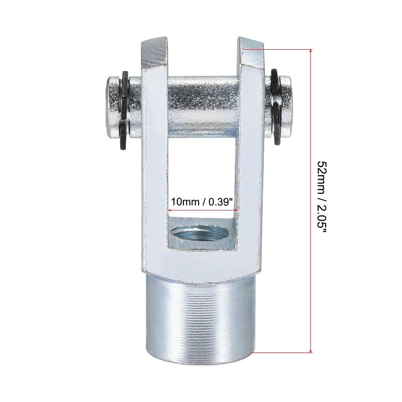 sourcing map Air Cylinder Rod Clevis End 52mm Length M10x1.25