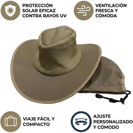 Sombrero Plegable Unisex de Nylon Transpirable con Malla – Protección Solar UPF, Ajuste Elástico, Ligero y Compacto, Ideal para Viajes, Camping, Senderismo y Actividades al Aire Libre