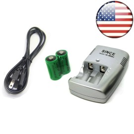 UltraFire Charger + 2x Battery For UltraFire 123 CR123A CR123 R CR17335 CR17345 DL123A NEW