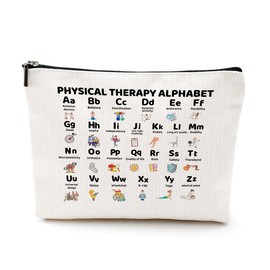 Physical Therapy Gifts Physical Therapist Gifts Makeup Bag Occupational Therapy Gifts Inspirational Therapy Alphabet Office Cosmetic Bag for Women Therapist Birthday Christmas Appreciation Gifts