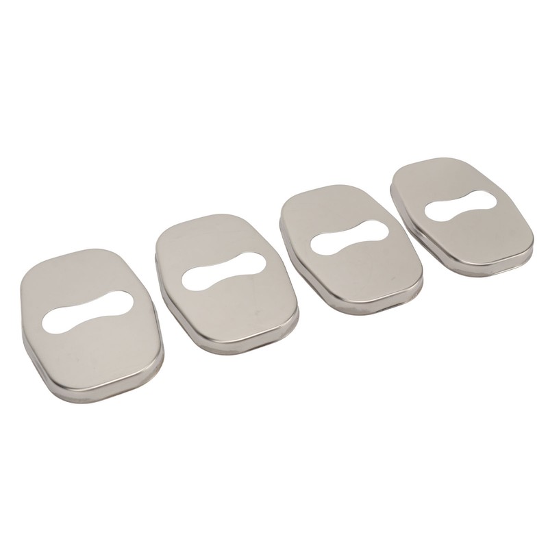 4PCS Door Lock Striker Cover Stainless Steel Strong Protection Replacement