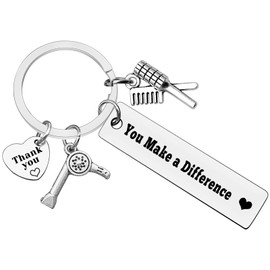 Ximalun Hairdresser Gifts Keyring Hair Stylist Appreciation Gifts You Make A Difference Keyring Hairdresser Graduation Gift Leaving Retirement Christmas Birthday Thank You Gifts for Hairdresser