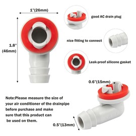 LitKiwi Improved Window Air Conditioner Drain Kit,AC Drain Hose Elbow Fitting(3/5-Inches) & 6Feet Improved Clear Vinyl Tube for Universal Mini-Split AC Unit & Window Air Conditioning Unit