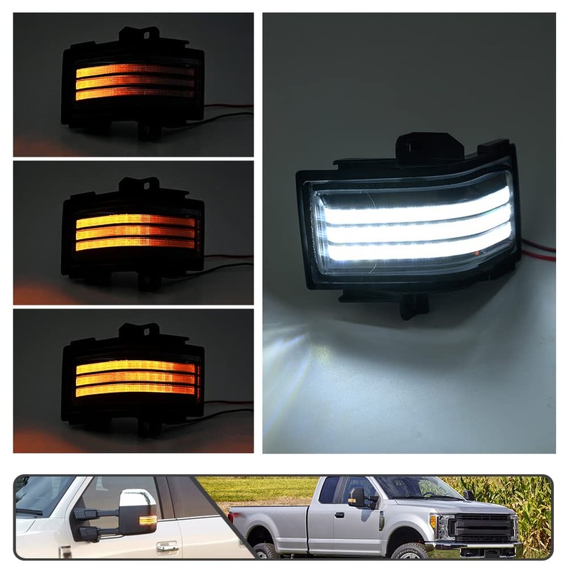 2Pcs Sequential LED Side Mirror Marker Light for Ford F150
