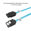 ADCAUDX SATA-III Cable:24 Inches,3 Pack SATA 6Gbps Cables Flexible SATA