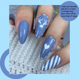 Arte Clavo Gel Polish 15ml Blue Nail Gel Soak Off LED Nail Lamp Gel Polish Nail Art Manicure Salon DIY Home Gel Polish 0.5Oz 1413…