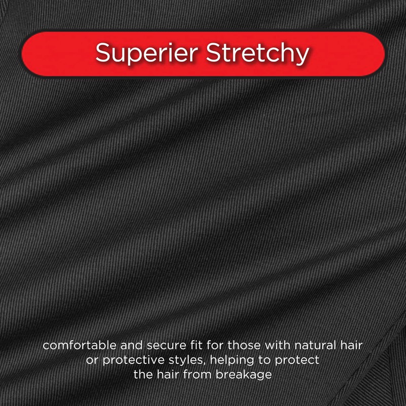 Donna Argan Spandex Wrap Black Headwrap 1pc Soft Spandex Hair