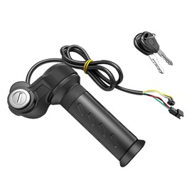 Electric Bike Throttle Grip Full Twist Throttle Grip with 2 Keys Universal Electric Scooter Throttle Grip Speed Controller Grip for Electric Bicycle Scooter Throttle