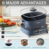 Dezin Hot Pot Electric with Divider, 5.5L Double-Flavor Electric Shabu