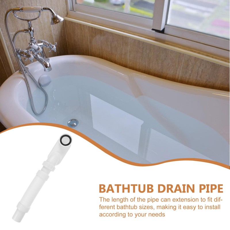 Uonlytech Bathtub Shower Drain Flexible Freestanding Tub Drain Kit Low